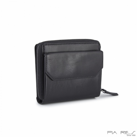 Компактен портфейл с три отделения - карти, цип и монетарник с копче