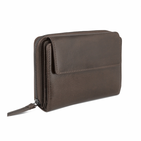 Портфейл с три отделения - карти, цип и монетарник с копче