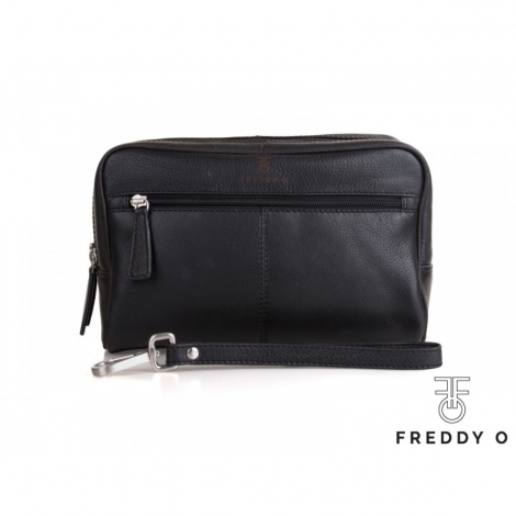 Кожена тоалетна чанта