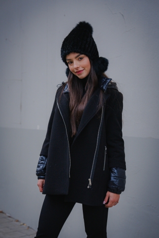 Дамско Спортно-елегантно палто с качулка