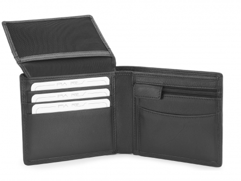 Мъжки портфейл с капак за монети и карти