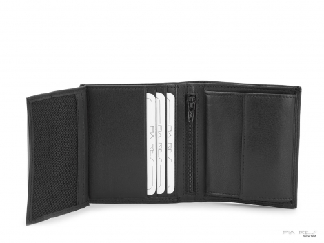 Мъжки портфейл с капак за монети и карти