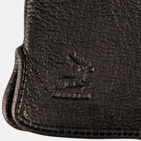 Дамски кожени ръкавици от еленова кожа изчистен модел - Кафяв