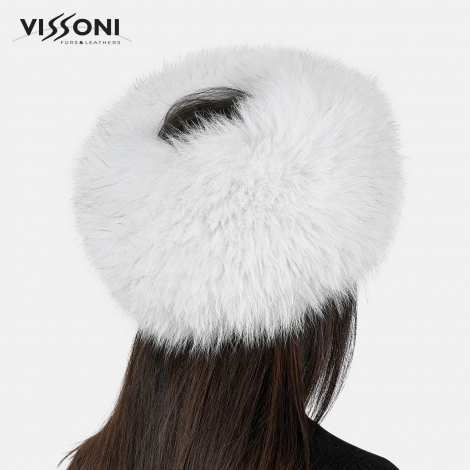 Лента за глава от естествен косъм на лисица - Blue Fox