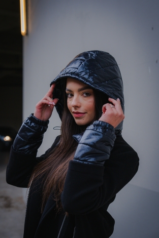 Дамско Спортно-елегантно палто с качулка