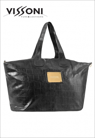 Пътническа чанта - черна SKY кожа