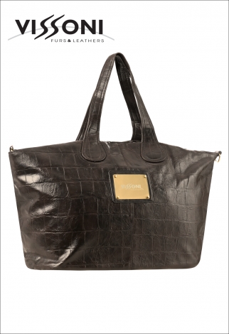 Пътническа чанта - кафява еко кожа