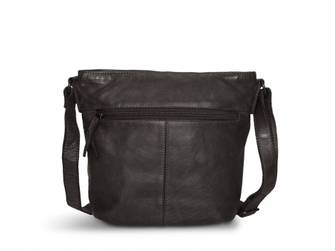 Кожена дамска чанта от телешка кожа - Кафява